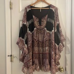 Free People Marla Dress Purple and Black